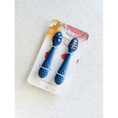 Mini & Me Training Spoon Set Blueberry