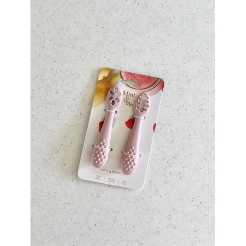 Mini & Me Training Spoon Set Cherry