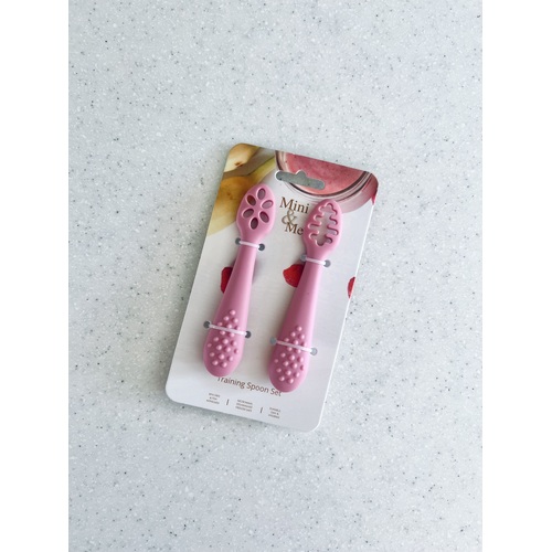 Mini & Me Training Spoon Set Guava