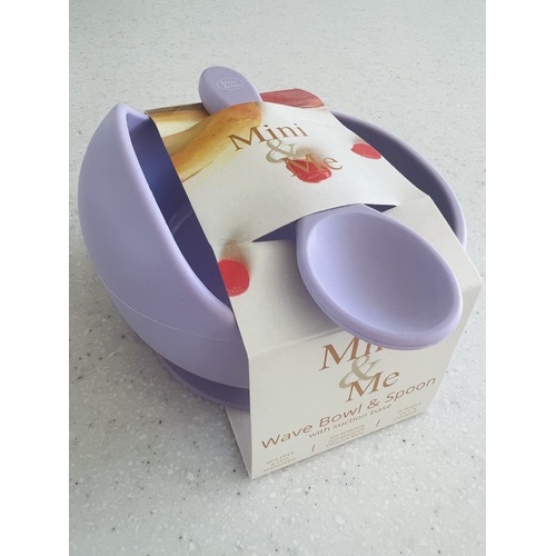 Mini & Me Wave Bowl & Spoon Lilac