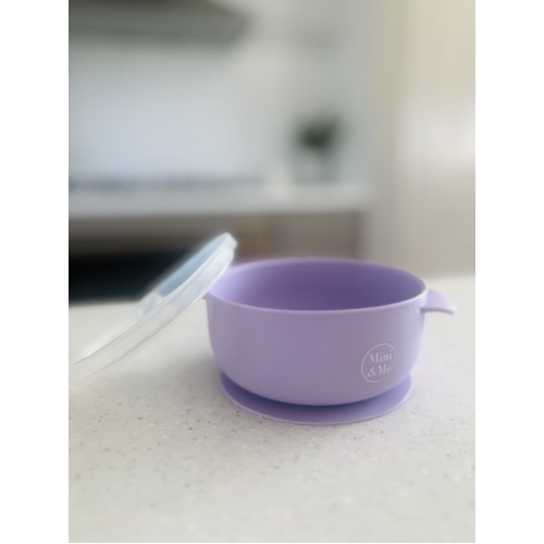 Mini & Me Round Bowl with Lid Lilac