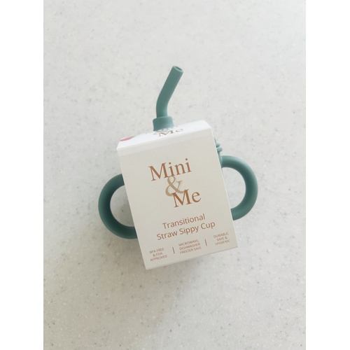 Mini & Me Transitional Straw Sippy Cup Kale