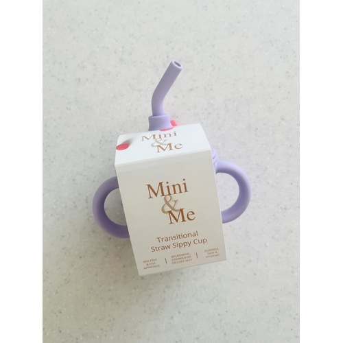 Mini & Me Transitional Straw Sippy Cup Lilac